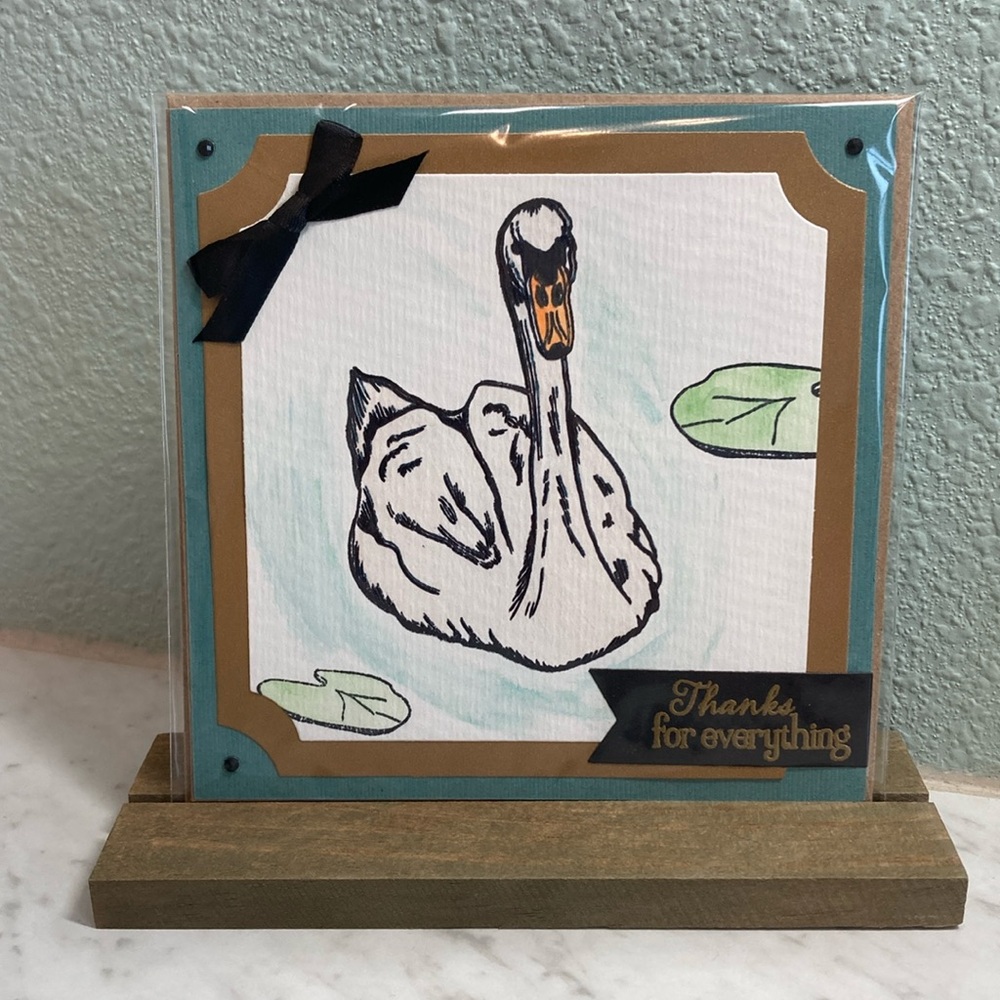 Thanks for Everything Swan Handmade Card